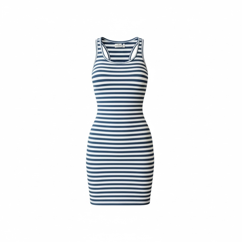 Hollister Navy & White Striped Racerback Bodycon Mini Dress Size S